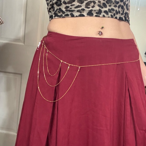 Handmade gold and rose quartz belly chain - Picture 14 of 15